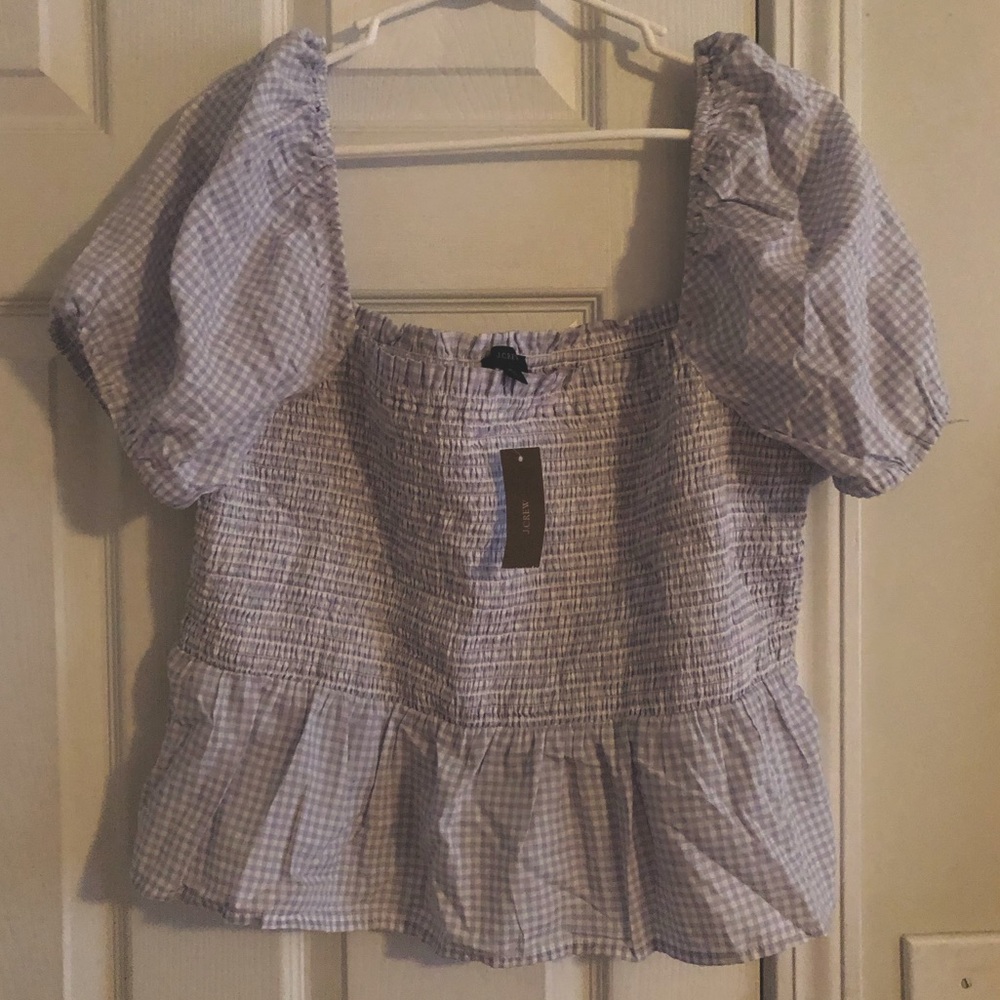 NWT J Crew gingham top
